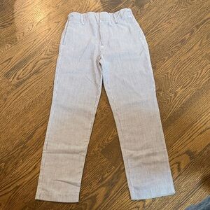 Kids Seersucker Formal Pants in Blue and White Stripe